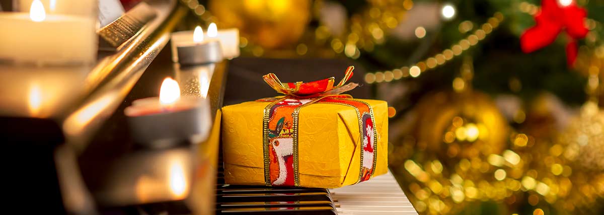 a gift on the piano