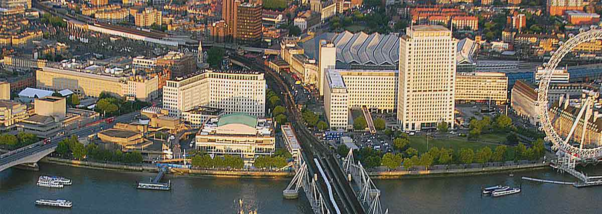 Aerial shot of Southbank Centre