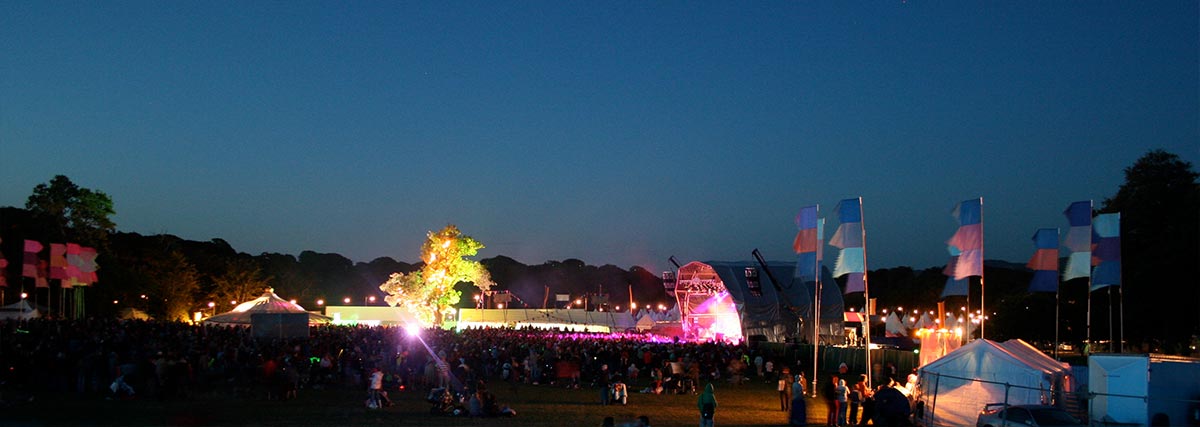 Camp Bestival at night