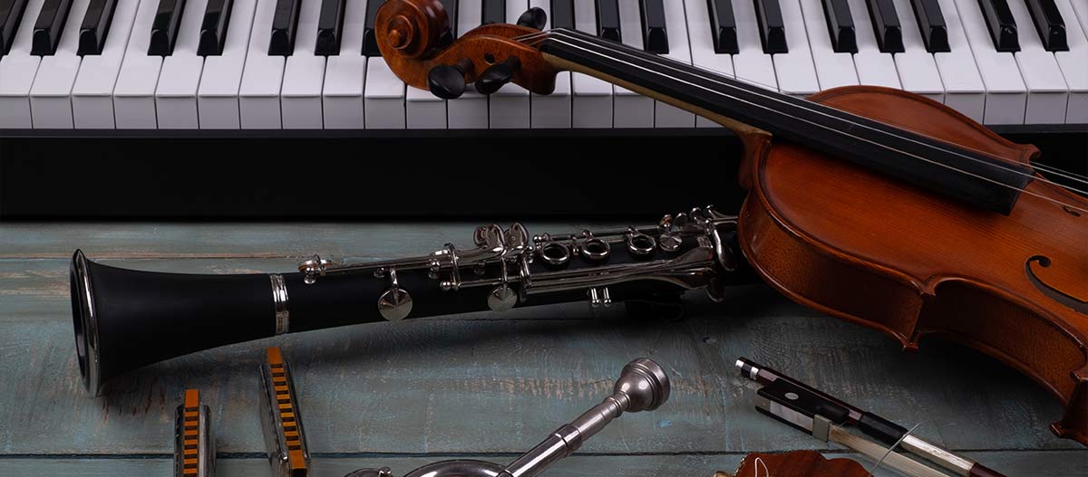 Different music instruments