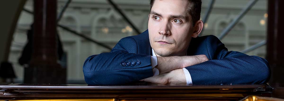 Gentleman thinking about his piano playing