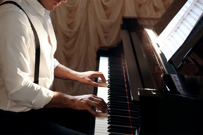 Man playing piano