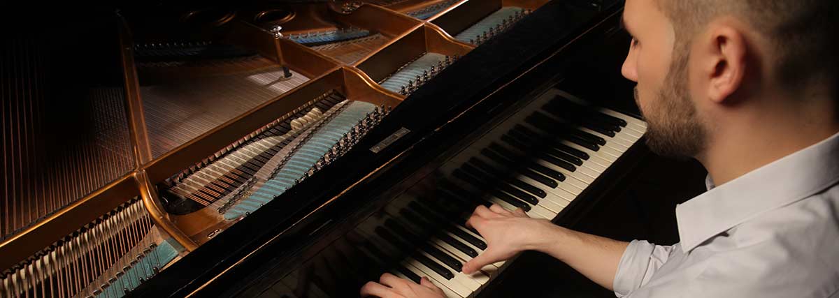 man playing the piano