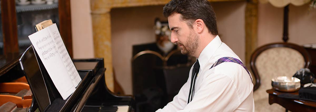 man playing the piano