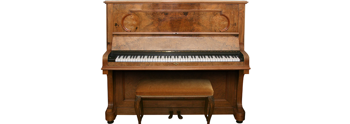 Old fashioned upright piano