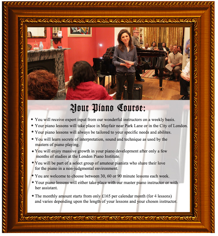 Piano courses in London