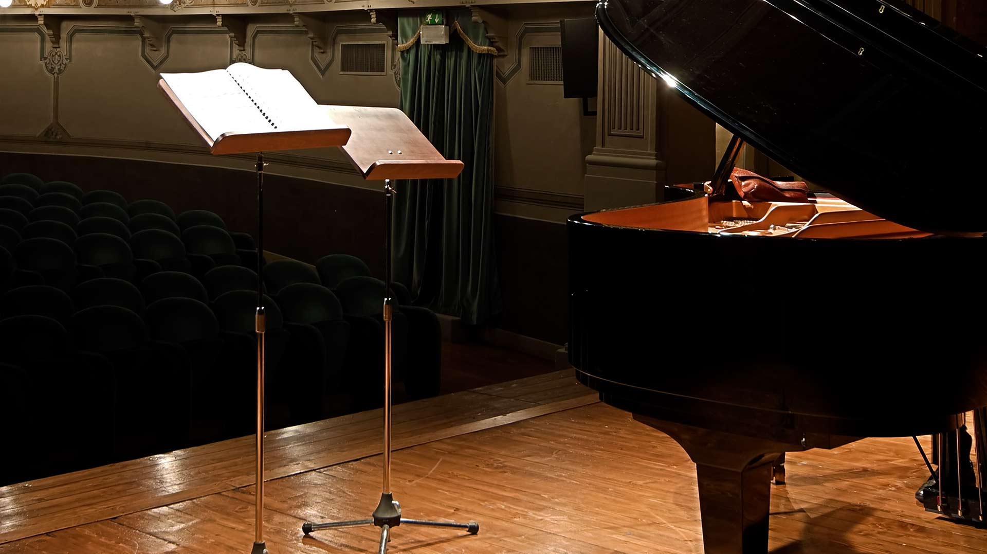 Piano on stage