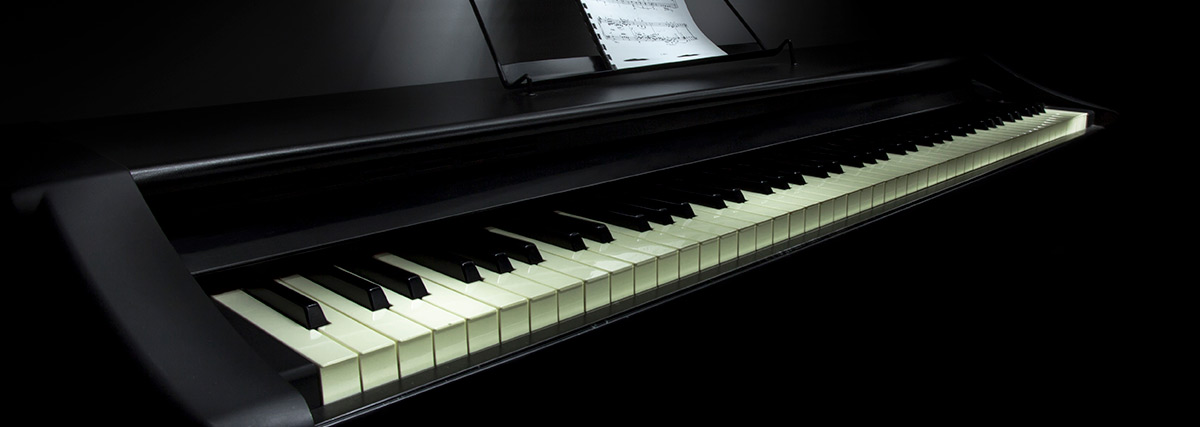 Piano with music sheet