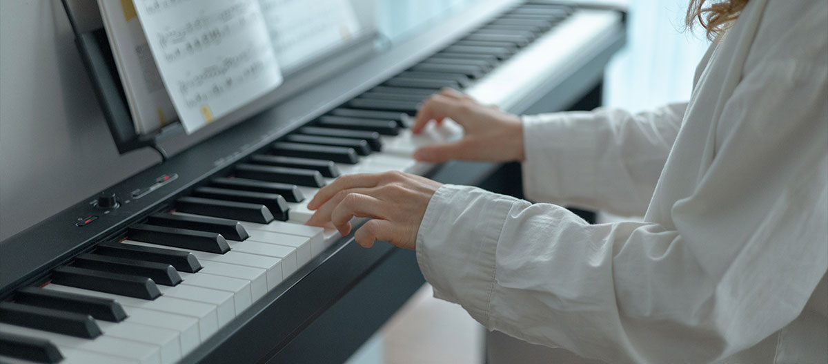 Woman playing piano